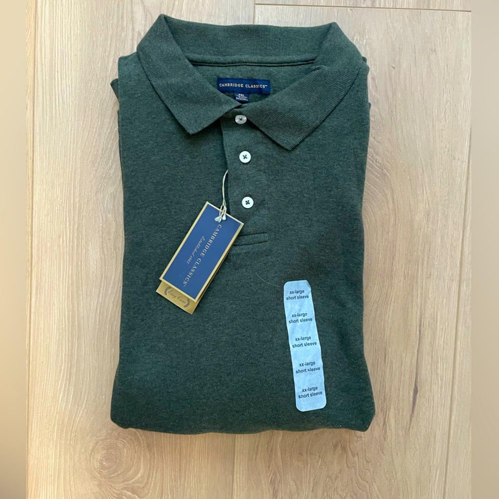 Vintage Cambridge Classics Polo Shirt Mens Casual Cotton Golf 2X NWT
